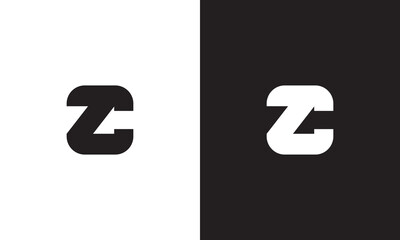 CZ logo, monogram unique logo, black and white logo, premium elegant logo, letter CZ Vector minimalist - obrazy, fototapety, plakaty