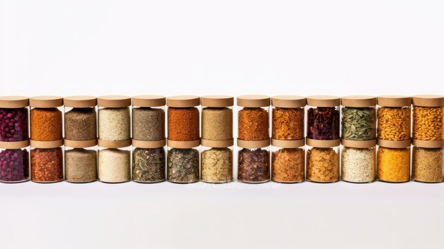 spices jar on a white background