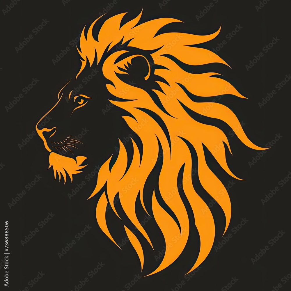 Canvas Prints lion head vector