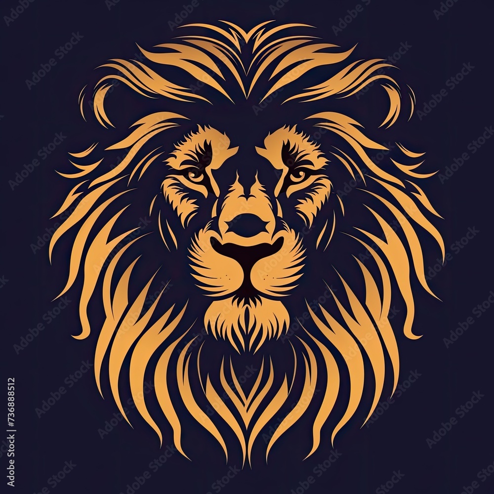 Canvas Prints lion head illustration