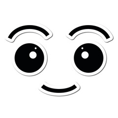 Comic eyes sticker