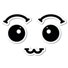 Comic eyes sticker