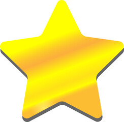 3d golden star