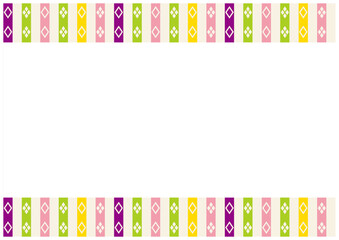 桃の花咲くひなまつりのフレーム背景7紫色