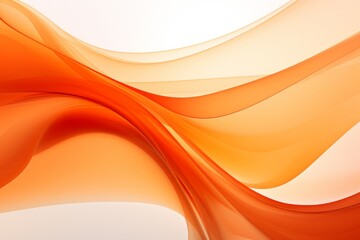 Energetic and Rhythmic Abstract Orange Curves, Suggesting a Sense of Movement and Life, Generative AI