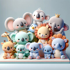 3D Collection of Cute Baby Animals