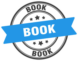 book stamp. book label on transparent background. round sign