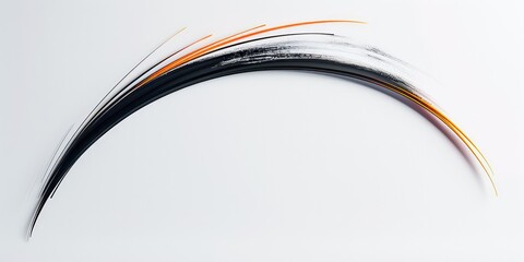 Simple black arc with orange lines