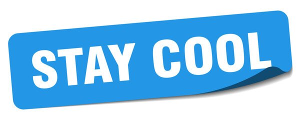 stay cool sticker. stay cool label