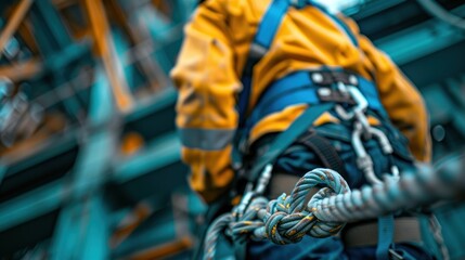 Work on high devices Fall arrest device for workers with safety belt hook