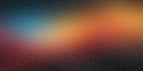 Orange yellow gold blue abstract background. Color gradient, ombre. Vibrant multicolor abstract background. Colorful Palette for Design Projects. Rough, grain, noise,grungy.Design.Template.