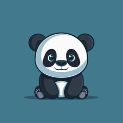 cartoon animal logo, Panda