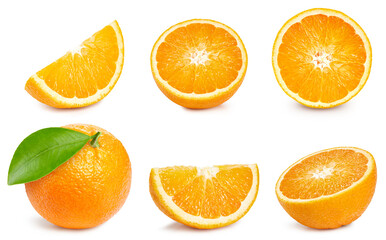 Fresh organic orange isolated