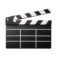 Fototapeta premium movie clapper board isolated on transparent background