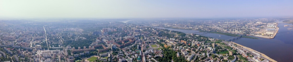 Fototapeta na wymiar View of the Nizhny Novgorod Kremlin and the embankment of the Volga River. Nizhny Novgorod, Russia