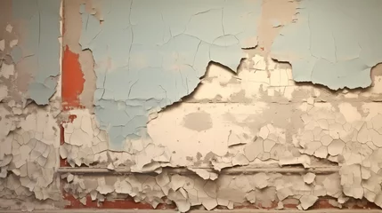 Selbstklebende Fototapete Alte schmutzige strukturierte Wand Textured wall with peeling pastel paint and crackle pattern