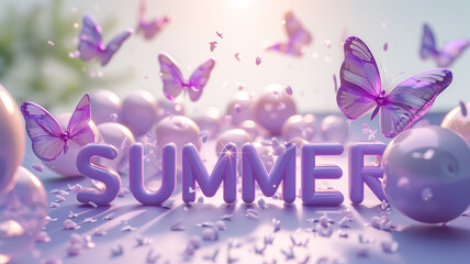 Summer Vibes, Inflatable Butterflies and 3D 'SUMMER' Text