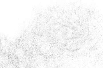 Black texture overlay. Dust grainy texture on white background. Grain noise stamp. Old paper. Grunge design elements. Vector illustration.	
