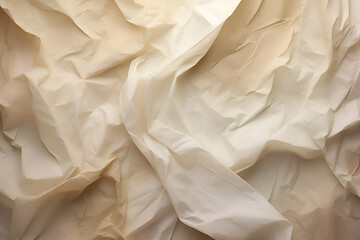 White creased crumpled paper background grunge texture backdrop.