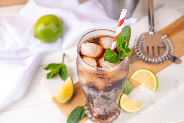 Cuba Libre or long island Cola and Lime Sour drink