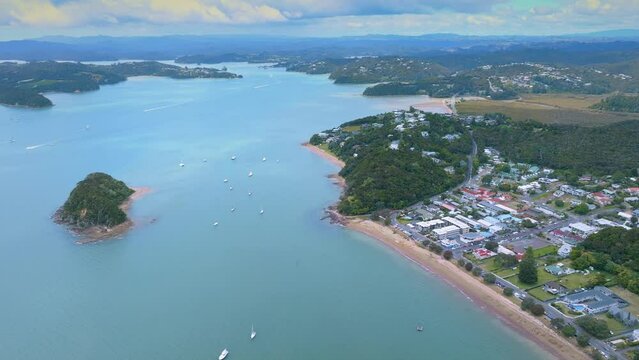 Paihia wharf and waterfront, Bay of Islands, New Zealand