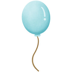 Happy birthday balloon oval shape colorful isolated on transparent background 