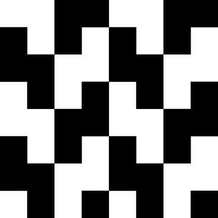 Geometric seamless black and white pattern