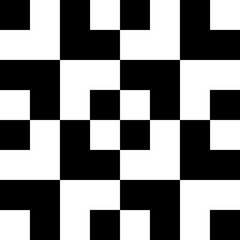 Geometric seamless black and white pattern