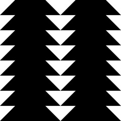 Geometric seamless black and white pattern