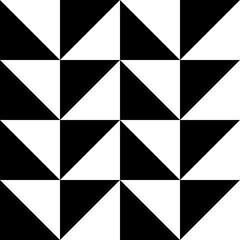 Geometric seamless black and white pattern