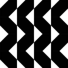 Geometric seamless black and white pattern