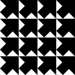 Geometric seamless black and white pattern