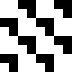Geometric seamless black and white pattern