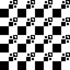 Geometric seamless black and white pattern