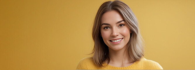 Beautiful Norwegian good woman nice fashion half body eye contac
