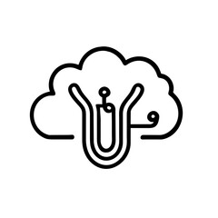 Technology Icon, modern technology icon, capturing the essence of cutting-edge innovation and sleek, minimalist design.