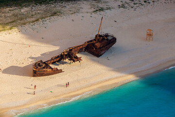 Shipwreck Beach on Zakynthos, Greece. - 736915996