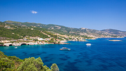 Obraz premium Aerial view of the coast of the sea