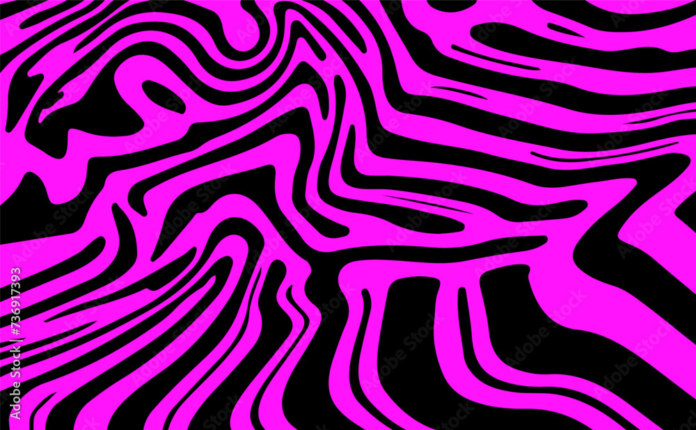 Poster Psychedelic background with abstract, trippy patterns with melting and distorting lines.