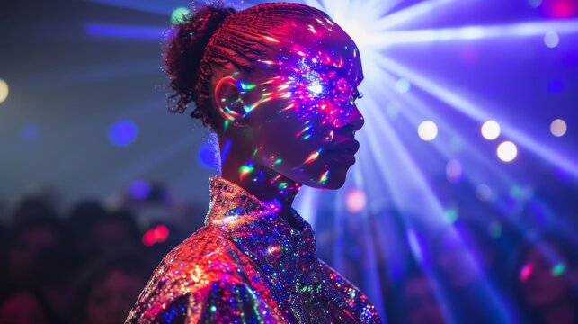 From holographic body paint to hologramembellished jackets this fashion show pushes the boundaries of holographic fashion like never before.