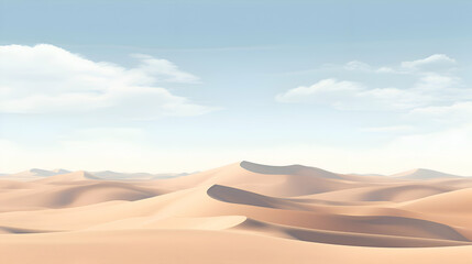 Fototapeta na wymiar Desert sand dunes. 3d render illustration of desert landscape