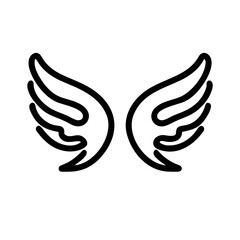 Fototapeta premium Wings Icon, symbolizing freedom, flight, and aspiration. wings icon, feathers icons, feather wings icon