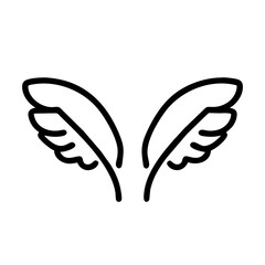 Fototapeta premium Wings Icon, symbolizing freedom, flight, and aspiration. wings icon, feathers icons, feather wings icon