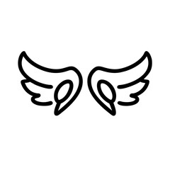 Wings Icon, symbolizing freedom, flight, and aspiration. wings icon, feathers icons, feather wings icon