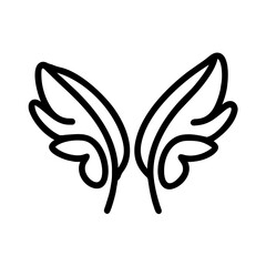 Obraz premium Wings Icon, symbolizing freedom, flight, and aspiration. wings icon, feathers icons, feather wings icon