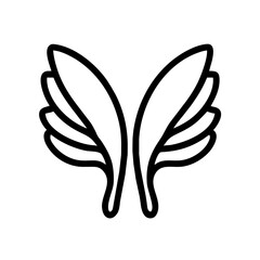 Wings Icon, symbolizing freedom, flight, and aspiration. wings icon, feathers icons, feather wings icon