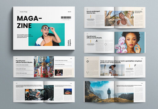 Creative Magazine Layout Design Template Landscape