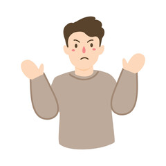 emotional angry man screaming illustration