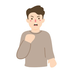 man with a confused mind flat illustration