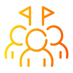 supporter Line Gradient Icon
